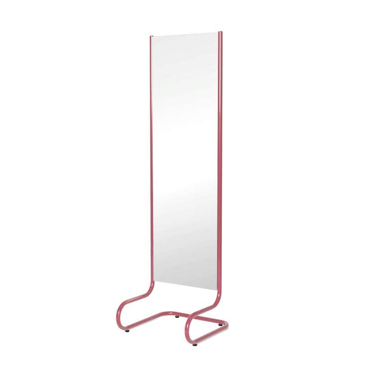 Напольное зеркало Bauhaus by Varya Schuka в раме из стали розового цвета