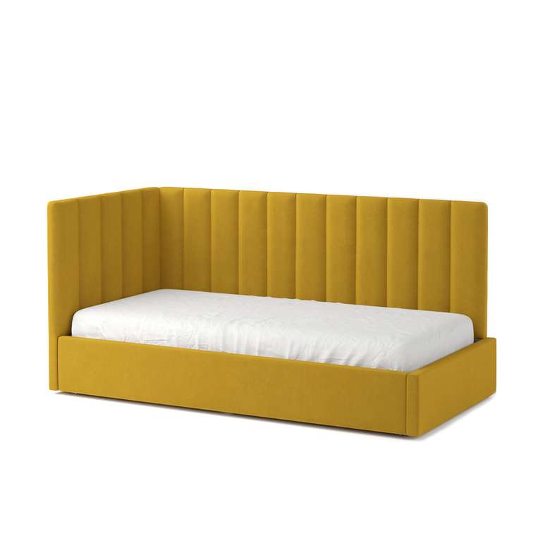 Кровать Меркурий-3 90х190 желтого цвета с подъемным механизмом