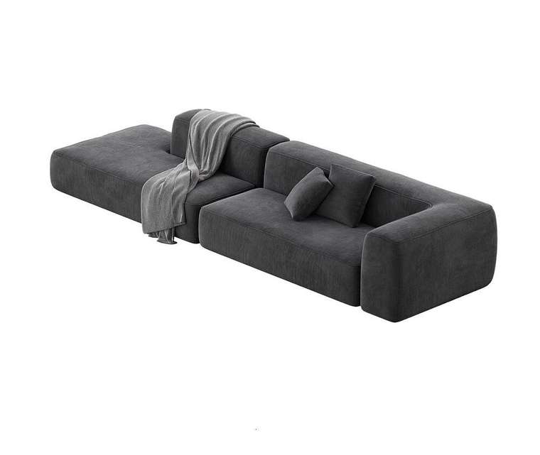 Модульный диван Duo модули LA темно-серого цвета