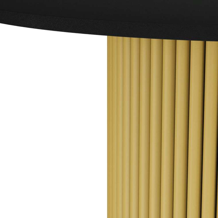 Журнальный стол Trubis Wood M 80 черно-золотого цвета