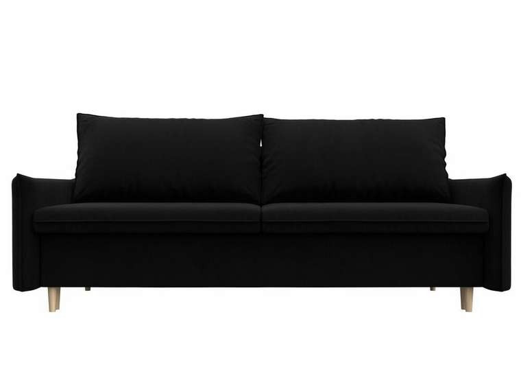 Прямой диван-кровать Хьюстон черного цвета