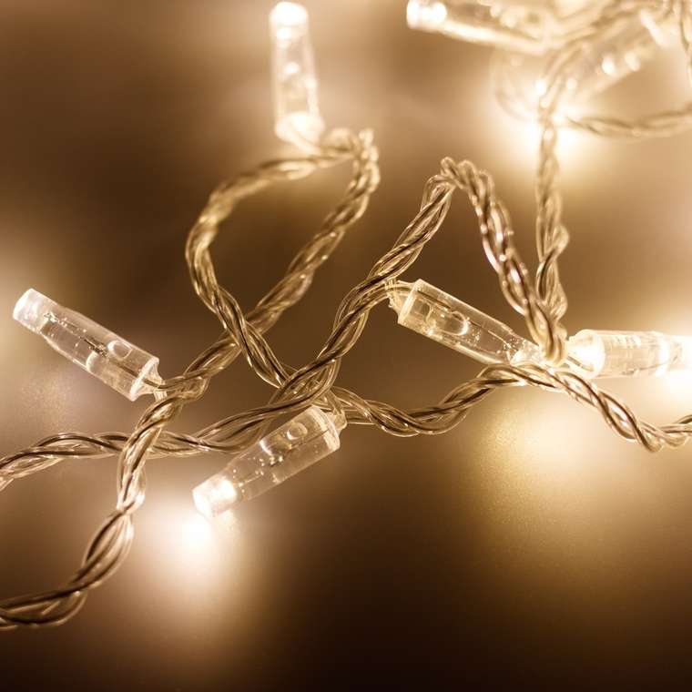 Светодиодная гирлянда ARD-STRING-CLASSIC-10000-CLEAR-100LED-FLASH WARM (230V, 7W) (Ardecoled, IP65) 025780