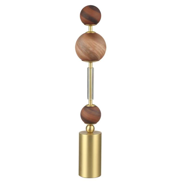 Настольная лампа Odeon Light Callisto 5457/4TL светлая сатин.латунь/белый/бежевый/коричневый/металл/стекло LED x 4W 2500K