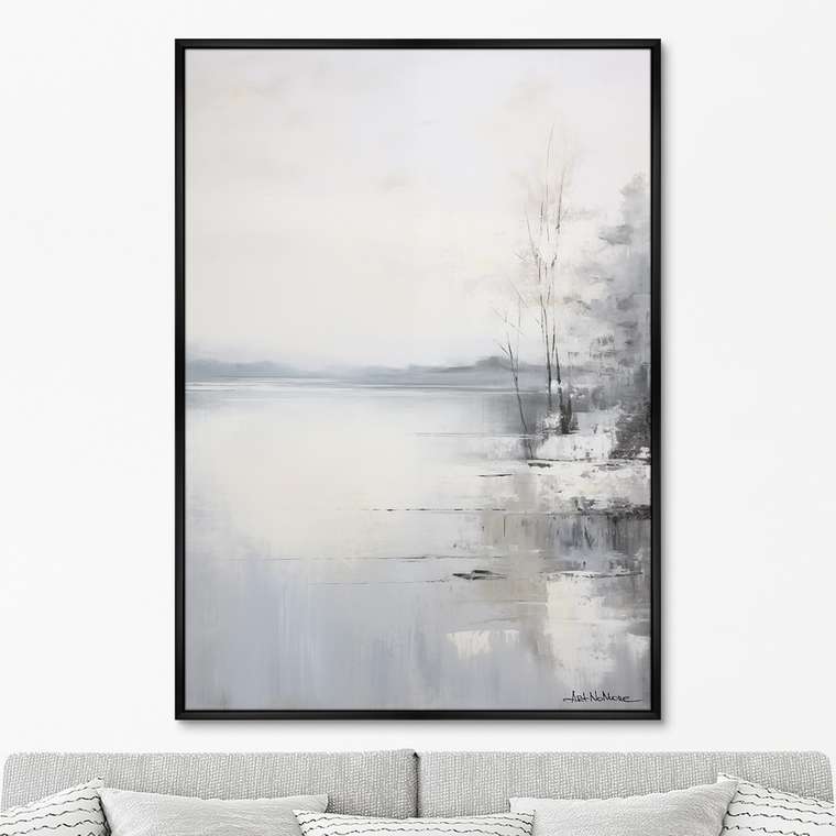 Репродукция картины Landscape collection, Winter lake, No 2, 2024г.