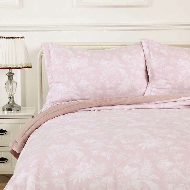 Комплект постельного белья Ассоль №14 200х220 розового цвета