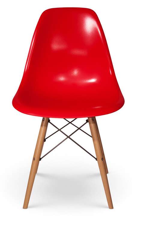 Стул Eames Style DSW Chair красный