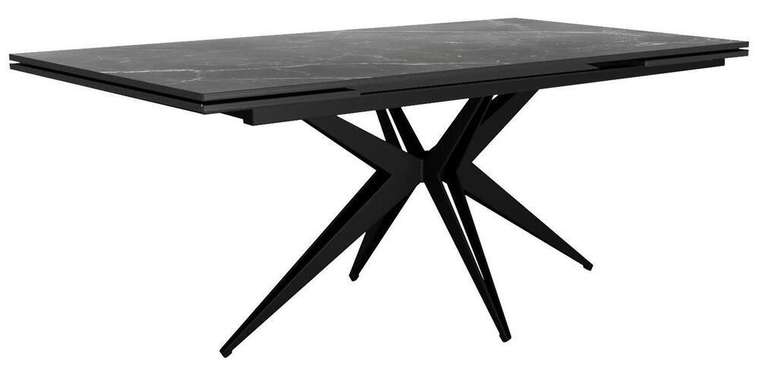 Раздвижной обеденный стол DikLine KW160 черного цвета