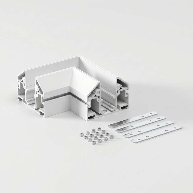 Slim Magnetic Коннектор угловой внутренний для шинопровода в натяжной потолок белый 85204/00 85205/00