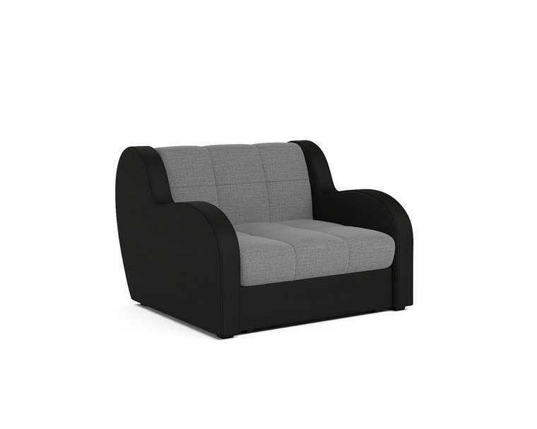 Кресло-кровать Барон серо-черного цвета