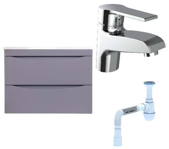 Комплект: Тумба с раковиной Бергамо