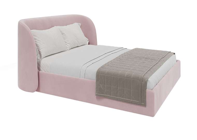 Кровать Classic 160х200 розового цвета с подъемным механизмом