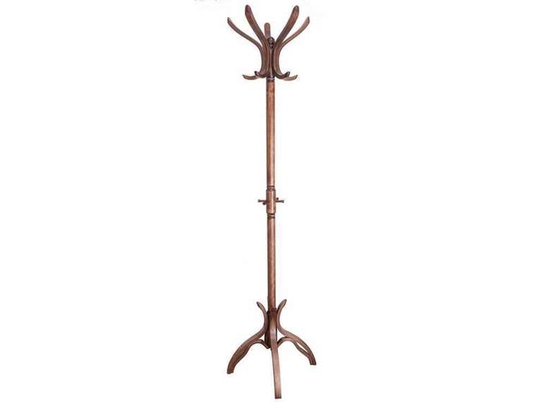 Вешалка напольная В 12Н коричневого цвета