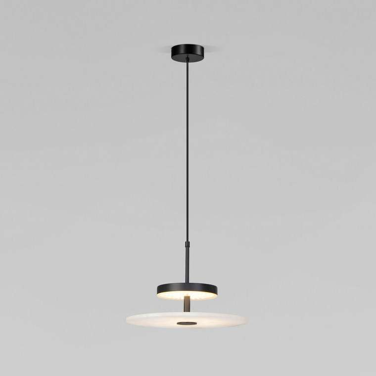 Светодиодный подвесной светильник с мраморным рассеивателем 40342 LED черный Thasos