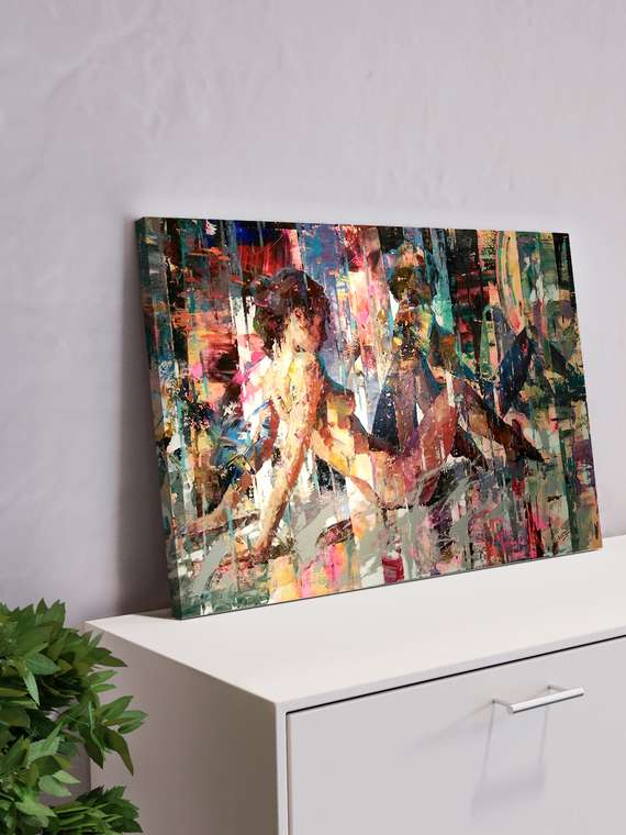 Картина Девушка арт 90х60 на холсте с деревянным подрамником 