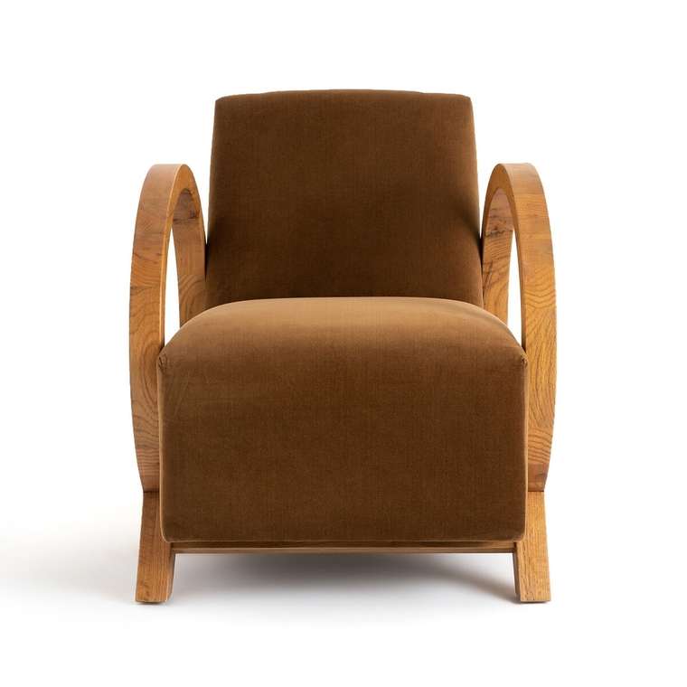 Кресло винтажное Berti коричневого цвета