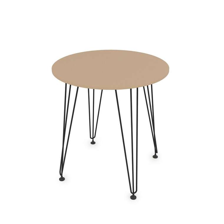 Обеденный стол Livadia 70х70 бежевого цвета