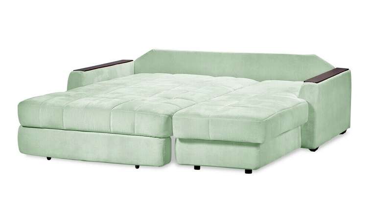 Угловой диван-кровать Гадар L мятного цвета