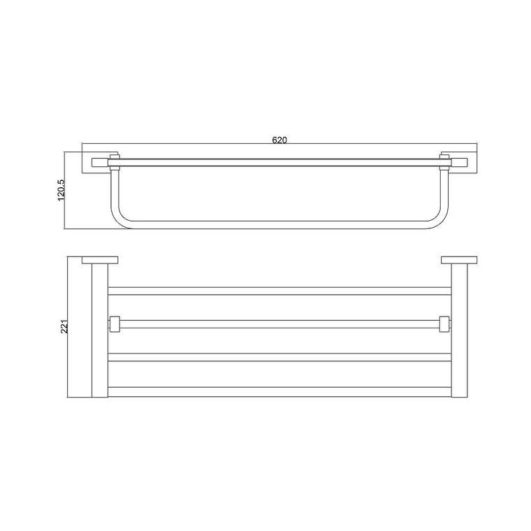 Полка для полотенец BELZ B90324, черный