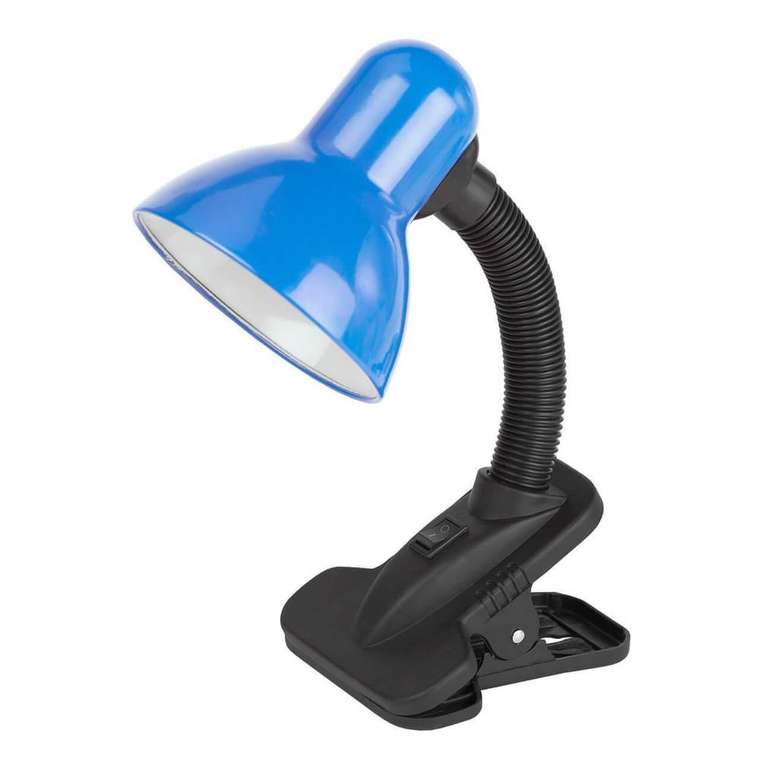 Настольная лампа черно-синего цвета