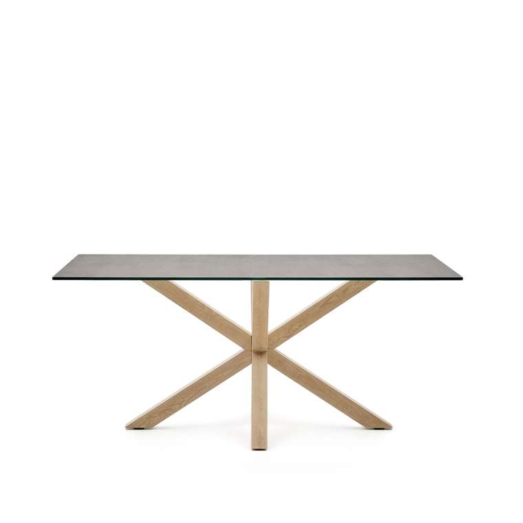 Обеденный стол Arya 160 серо-бежевого цвета