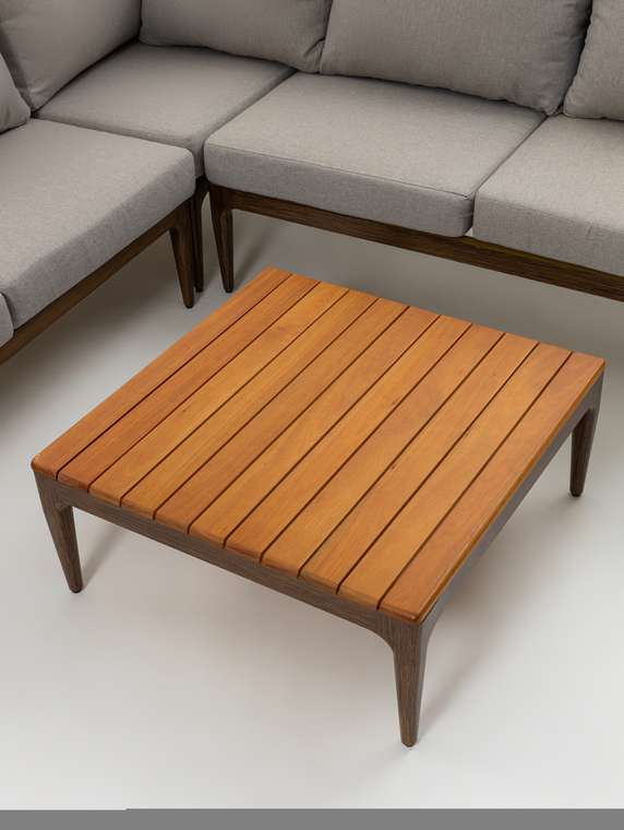 Комплект садовой мебели для отдыха Лион светло-серого цвета