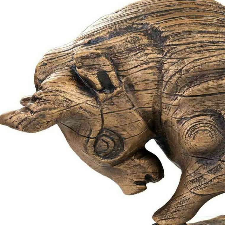 Декоративная фигура Позолоченный полистоун Бык 18 x 30 x 53 cm