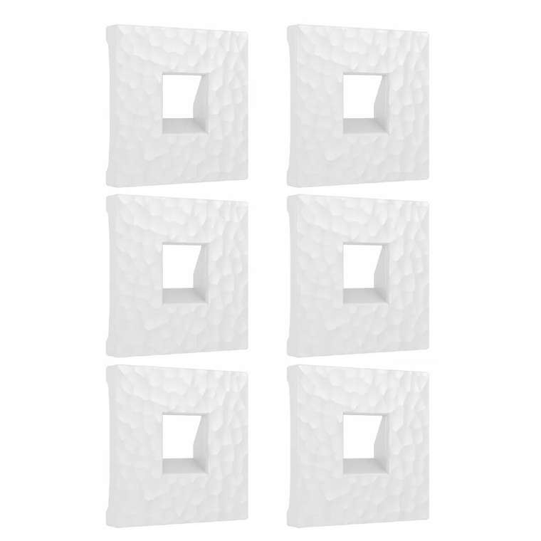 W1292001/ Накладка для RJ-11 (hammer белый) - комплект 6 шт. W1292001 Встраиваемые механизмы серебряный рифленый