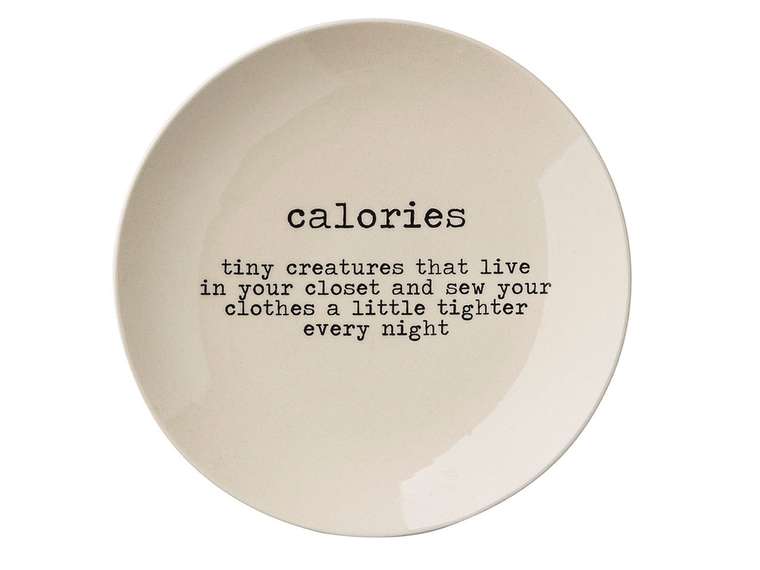 Тарелка Calories цвета слоновой кости