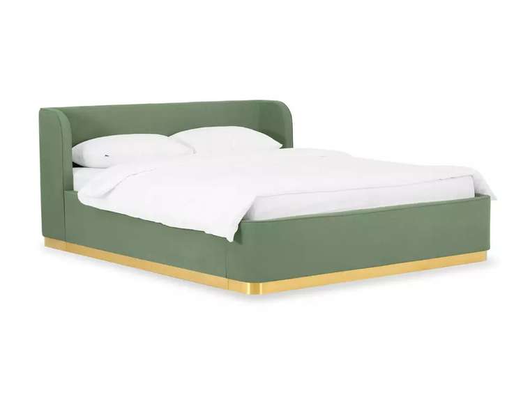 Кровать Vibe 160х200 зеленого цвета с подъемным механизмом