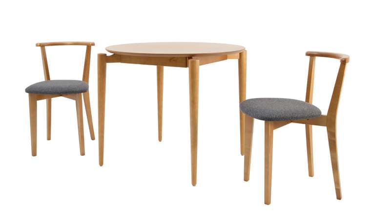 Обеденная группа Pawook К 90 бежево-серого цвета