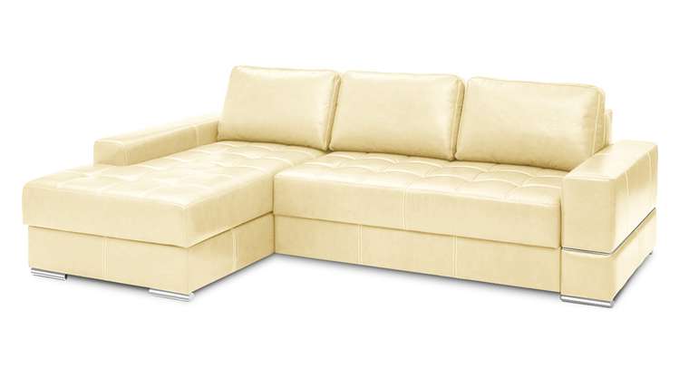 Угловой диван-кровать Матео кремового цвета
