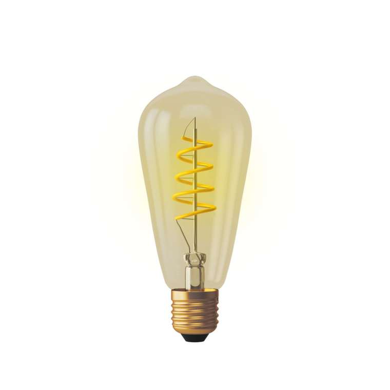 Лампа светодиодная колба золотая диммируемая