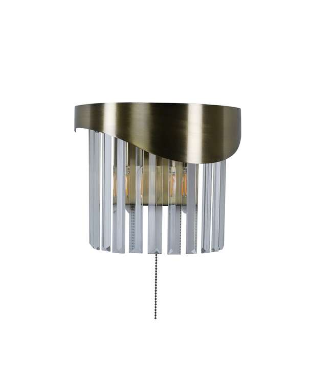 Бра Wave V10765-2W прозрачно-золотого цвета