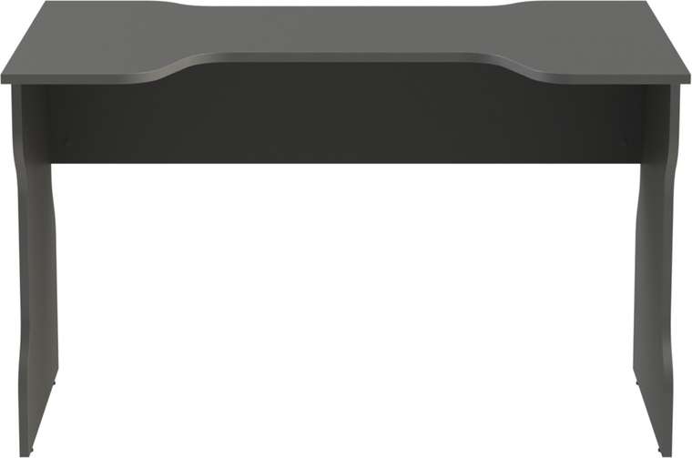 Стол компьютерный Вардиг антрацитового цвета с серебристой окантовкой
