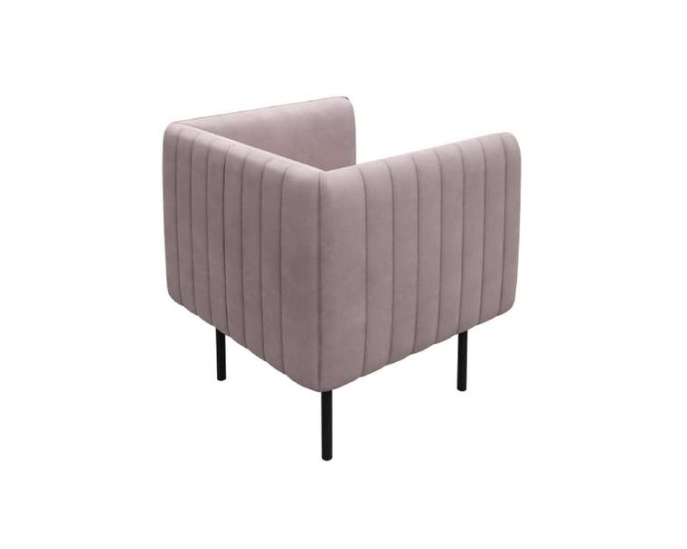 Кресло из велюра Рио розового цвета
