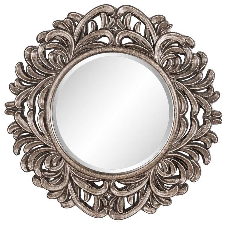 Настенное Зеркало в раме модерн Palm Silver  