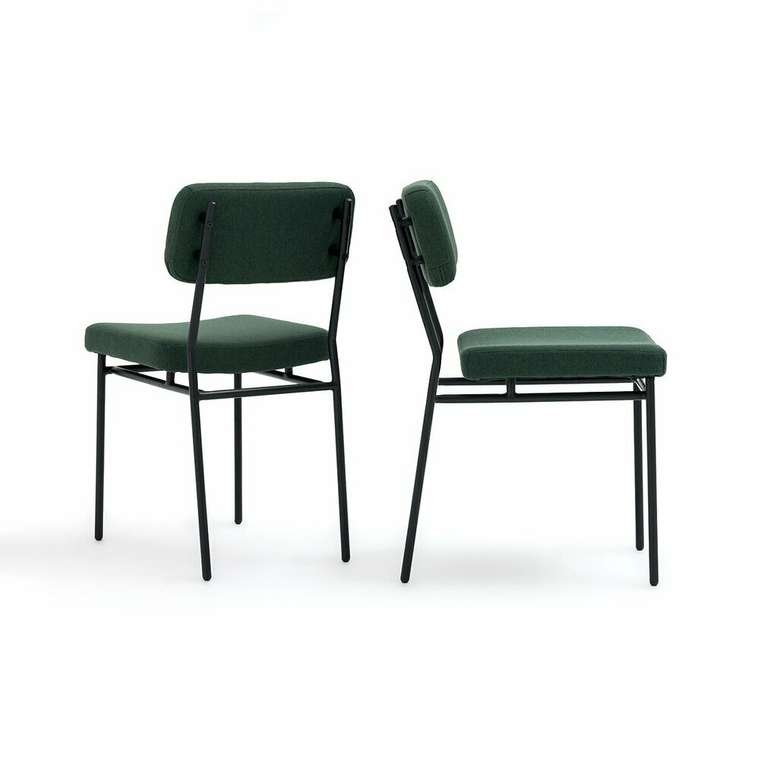 Комплект из двух стульев мягких Joao зеленого цвета