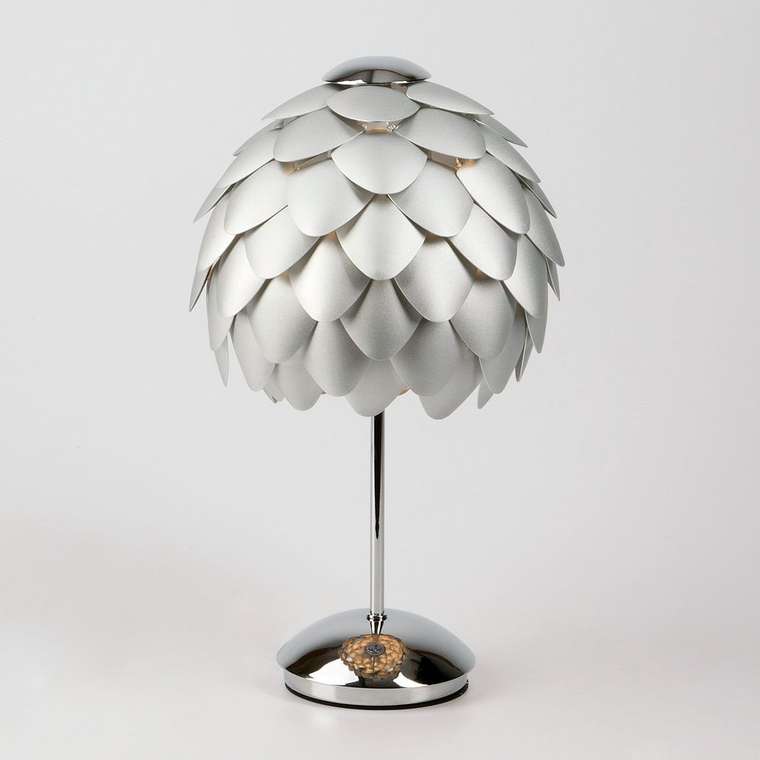 Настольная лампа Cedro серебряного цвета