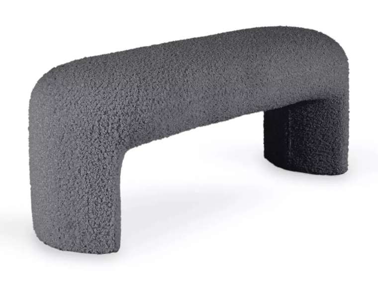 Банкетка Shaggy темно-серого цвета