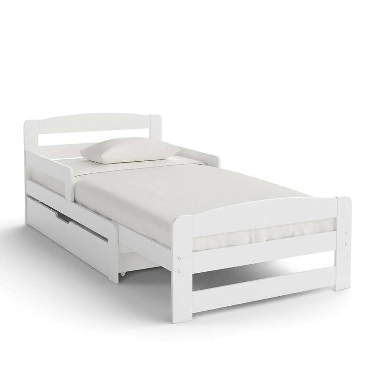 Кровать Toudou 90x200 белого цвета раздвижная