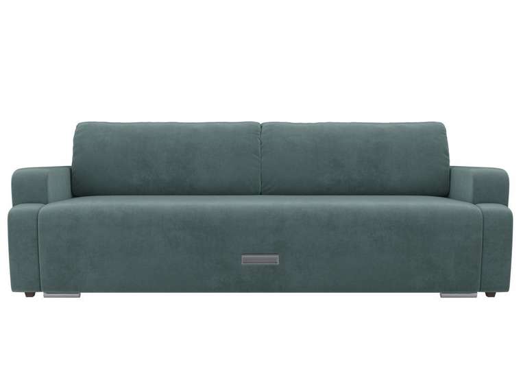 Прямой диван-кровать Ника бирюзового цвета