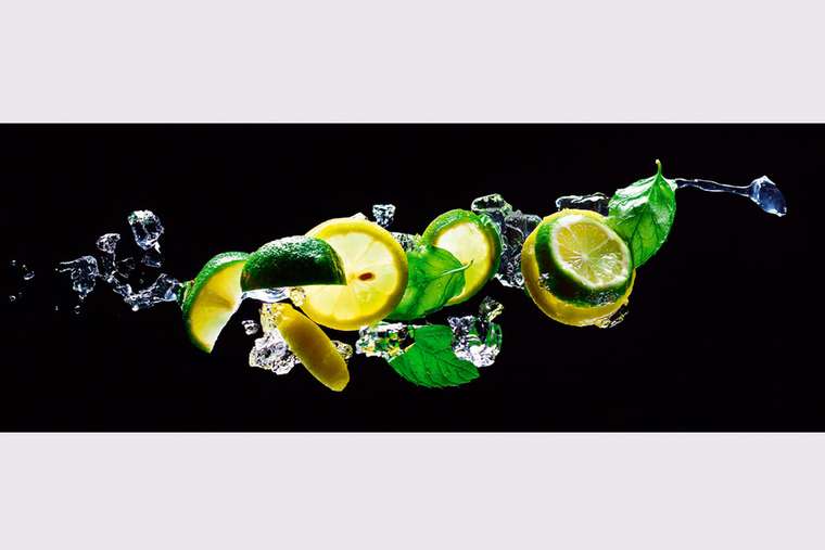 Репродукция 30x80 см Deco Glass Fresh Lime Diving