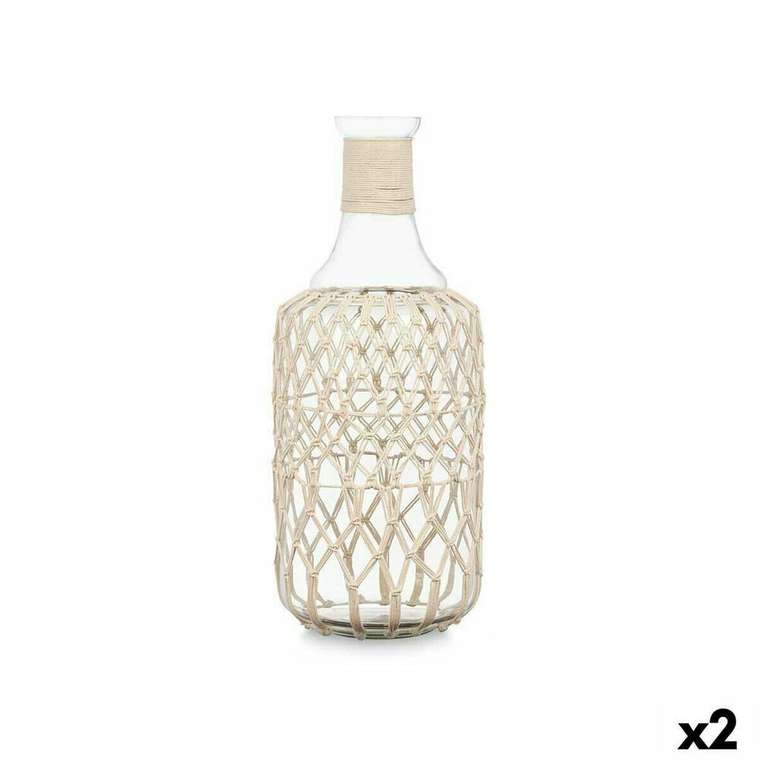 бутылка Белый Прозрачный 19 x 48 cm Декоративный (2 штук)