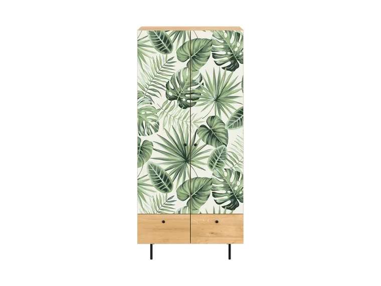 Шкаф Шкаф Frida с принтом Monstera на металлических ножках