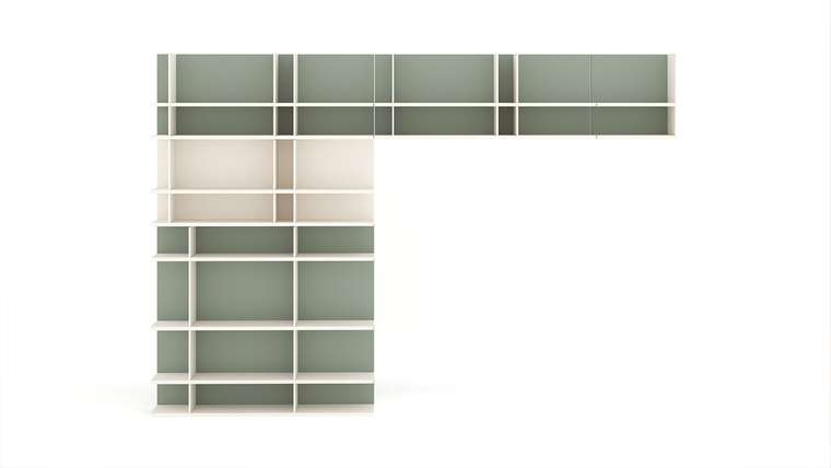 Стеллаж Тетрис зеленого цвета