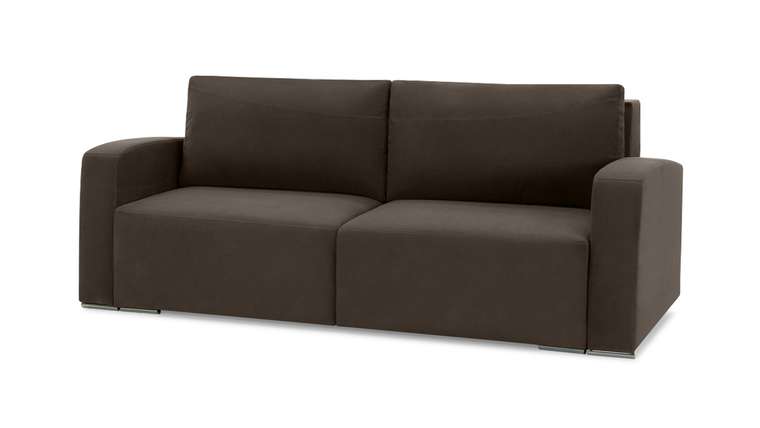 Прямой диван-кровать Окленд Лайт коричневого цвета
