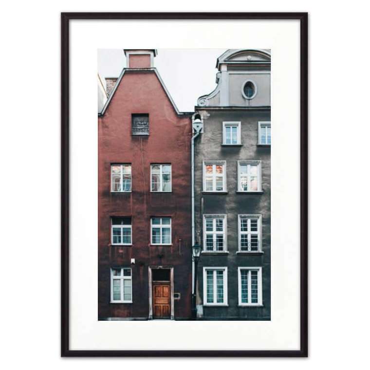 Постер в рамке Дома Амстердама 21х30 см