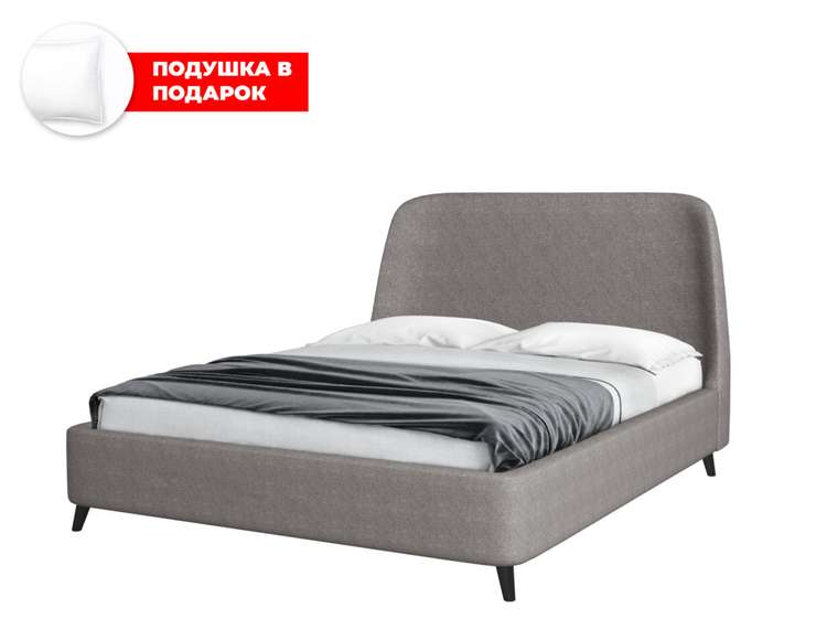 Кровать Flaton 180х200 серого цвета с подъемным механизмом