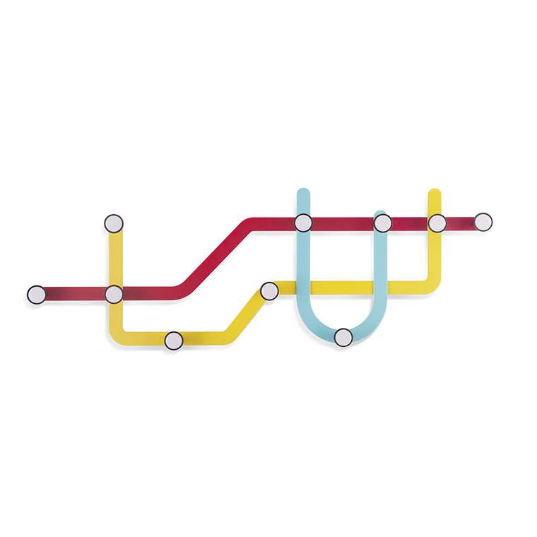 Вешалка Umbra subway разноцветная