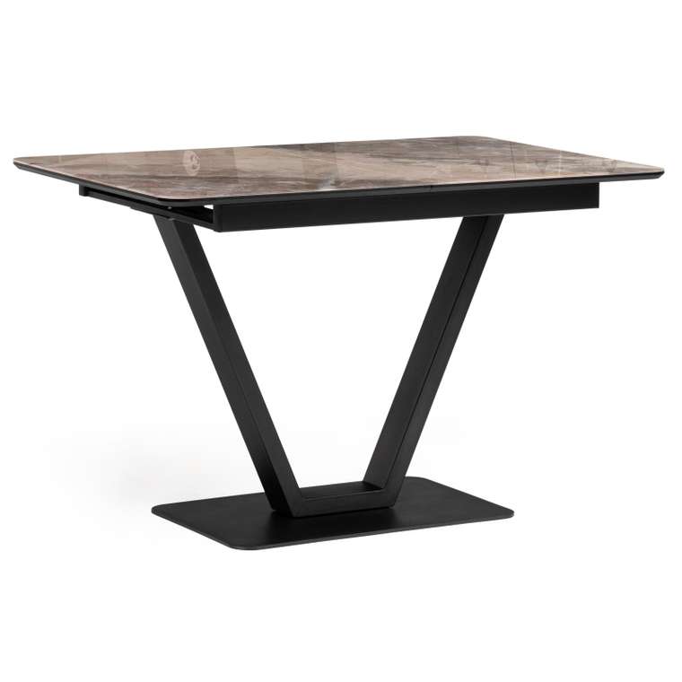 Раздвижной обеденный стол Бугун коричневого цвета